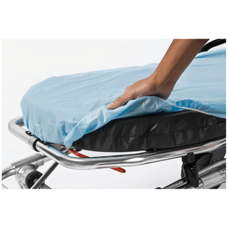 GRAHAM MEDICAL EMS BARRIER FITTED SHEET - SnugFit Fitted Sheet, Large Barrier, 40" x 89", Non-Woven, Poly, Blue, 5/bg, 5 bg/cs (42 cs/plt) | Quantity - 1x CS