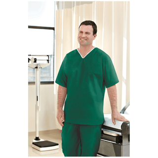 GRAHAM MEDICAL DISPOSABLE ELITE NON-WOVEN SCRUBS - Shirt, Non-Woven, XX-Large, Green, 30/cs | Quantity - 1x CS