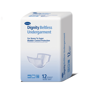 HARTMANN USA DIGNITY ABSORBENT UNDERGARMENTS - Dignity Beltless Undergarment, 13" x 27", White, 12/bg, 6 bg/cs | Quantity - 1x CS