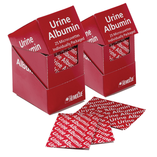 HEMOCUE ALBUMIN 201 ANALYZER & ACCESSORIES - Urine Albumin Microcuvettes, Individually Packaged (Perishable product; must be refrigerated; non-returnable), 50/bx (Ships on ice) (Continental US Only - including Alaska & Hawaii)  | Quantity - 1x BX