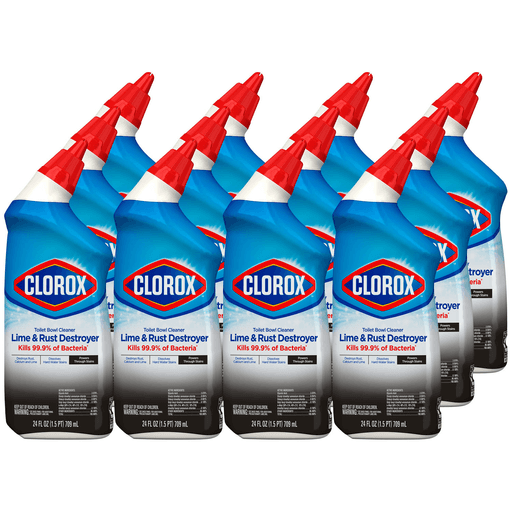 CLOROX TOILET BOWL CLEANERClorox Toilet Bowl Cleaner Lime & Rust Destroyer, 24 fl oz, 12/cs | Quantity - 1x CS