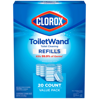 CLOROX TOILET BOWL CLEANER - Clorox ToiletWand Disinfecting Refill Disposable Wand Heads, 20 Count, 4/cs (Continental US Only) | Quantity - 1x CS