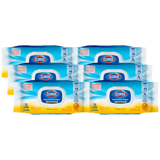 CLOROX COMMERCIAL SOLUTIONS DISINFECTING WIPES - Clorox Compostable Cleaning Wipe, Simply Lemon, 75 ct, 6/cs | Quantity - 1x CS