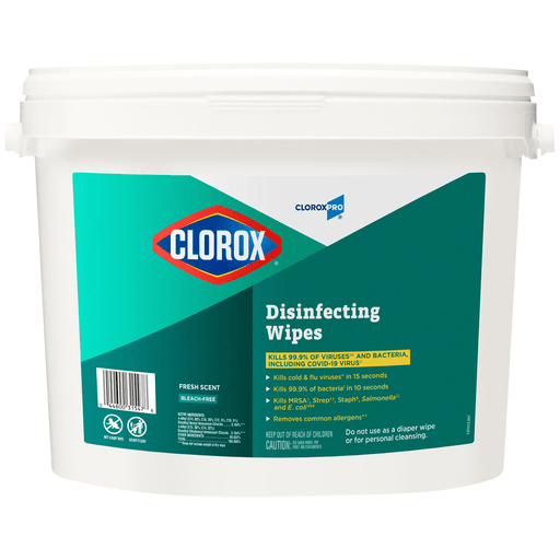 CLOROX COMMERCIAL SOLUTIONS DISINFECTING WIPES - Clorox Compostable Cleaning Wipe, Simply Lemon, 75 ct, 6/cs | Quantity - 1x CS
