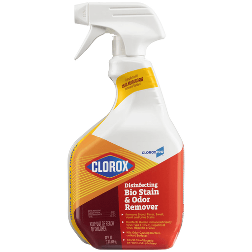 CLOROX DISINFECTING PRODUCTS - CloroxPro Clorox Disinfecting Bio Stain & Odor Remover Spray, 32 fl oz, 9/cs | Quantity - 1x CS