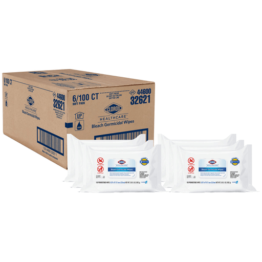 CLOROX HEALTHCARE BLEACH GERMICIDAL CLEANERSClorox Healthcare Bleach Germicidal Wipes, 100ct, 6/cs | Quantity - 1x CS