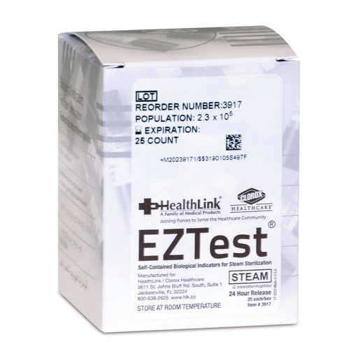 EDM3 BIOLOGICAL INDICATORS - EZTest Steam, Plastic vial, 25/bx (US Only)  | Quantity - 1x BX