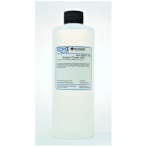 EDM3 STAINS AND REAGENTSSodium Citrate, 3.8%, 16oz, Non-Regulatory | Quantity - 1x EA