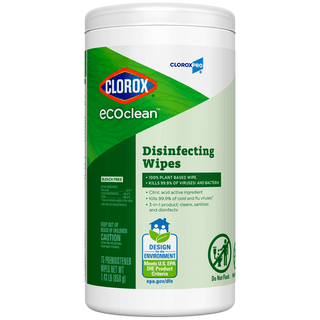 CLOROX ECOCLEAN DISINFECTANT CLEANER - EcoClean Disinfecting Wipes, 75 ct, 6/cs (Continental US Only) | Quantity - 1x CS