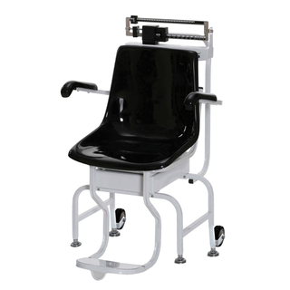 PELSTAR/HEALTH O METER PROFESSIONAL SCALE - CHAIR SCALE - Mechanical Chair Scale, 440 lb/200kg Capacity,  lb/100g Graduation, 15" x 18" x 17" Seat Dimensions, Two Wheels, Flip Arm Rest & Foot Rest, 2-Year Warranty (DROP SHIP ONLY) | Quantity - 1x EA