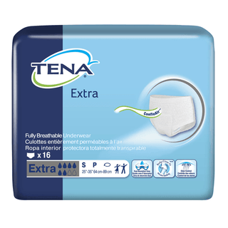 ESSITY HMS TENA EXTRA PROTECTIVE UNDERWEAR - Protective Underwear, Unisex, Small, 25" - 35" Hip Size, White, 16/pk, 4 pk/cs | Quantity - 1x CS