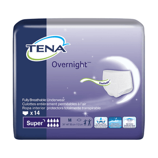 ESSITY HMS TENA OVERNIGHT SUPER PROTECTIVE UNDERWEAR - Super Protective Underwear, Overnight, Unisex, Medium, 34" - 44" Hip Size, White, 14/pk, 4 pk/cs (Continental US Only) | Quantity - 1x CS