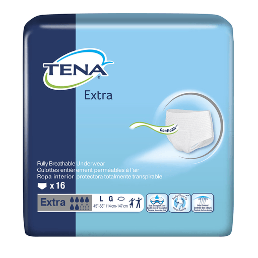 ESSITY HMS TENA EXTRA PROTECTIVE UNDERWEAR - Protective Underwear, Unisex, Small, 25" - 35" Hip Size, White, 16/pk, 4 pk/cs | Quantity - 1x CS