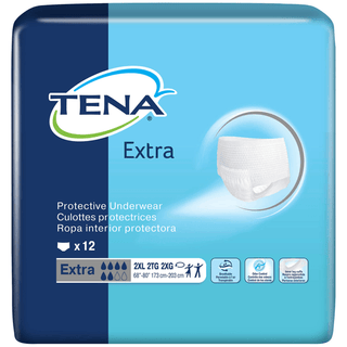 ESSITY HMS TENA EXTRA PROTECTIVE UNDERWEAR - Protective Underwear, Unisex, 2X-Large, 68" - 80" Hip Size, White, 12/pk, 4 pk/cs (Continental US Only) | Quantity - 1x CS