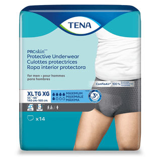 ESSITY HMS TENA PROSKIN UNDERWEAR - Protective Underwear, Men, Large, 45" - 58" Hip Size, Grey, 18/pk, 4 pk/cs (Continental US Only) | Quantity - 1x CS