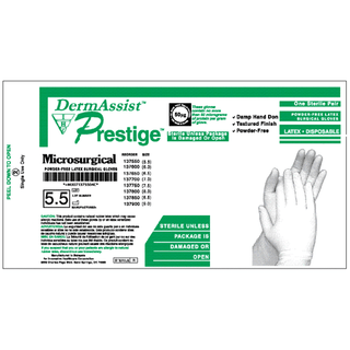 INNOVATIVE PRESTIGE MICROSURGICAL POWDER-FREE LATEX SURGICAL GLOVES - Gloves, Surgical, Size 5, Latex, Sterile, PF, Textured Finish, 25 pr/bx, 4 bx/cs | Quantity - 1x CS