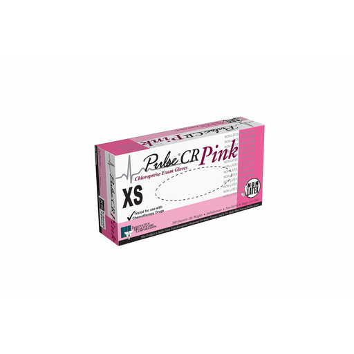 INNOVATIVE PULSE CR POWDER-FREE SYNTHETIC GLOVES - Gloves, Exam, X-Small, Polychloroprene, Non-Sterile, PF, Textured, Pink, 200/bx, 10 bx/cs (50 cs/plt) | Quantity - 1x CS