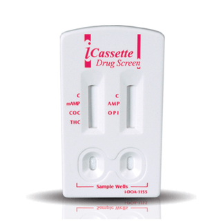 ALERE TOXICOLOGY ICASSETTE (PIPETTE) - Drug Test, 5 Test Cassette, Cocaine, Marijuana, Opiate, Amphetamine, Methamphetamine, CLIA Waived, 25/bx (Result forms not included, please order 2430P or 2440P) (US Only) | Quantity - 1x BX