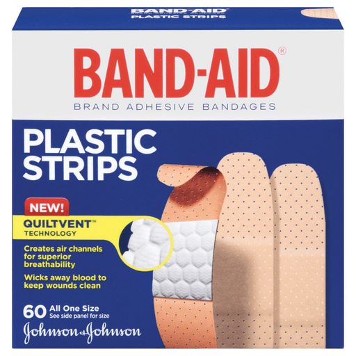 KENVUE BAND-AID PLASTIC ADHESIVE BANDAGES - Plastic Adhesive Bandages, " x 3", 60/bx, 24 bx/cs (Continental US+HI Only) (Pricing Subject to Change without Prior Notification) | Quantity - 1x CS