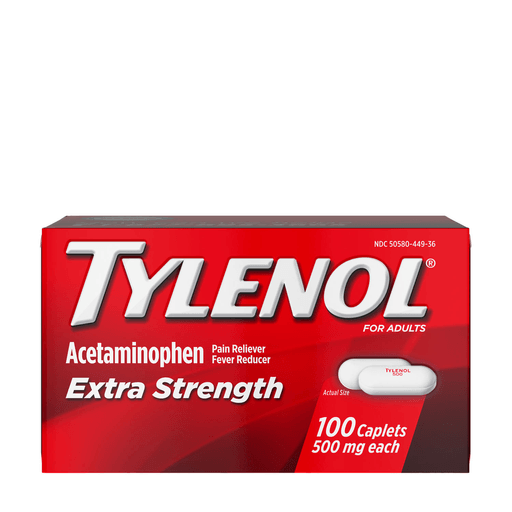 KENVUE TYLENOL CAPLETS & TABLETS - Extra-Strengh, Caplets, 100ct, 6/bx, 8bx/cs (Pricing Subject to Change without Prior Notification) | Quantity - 1x CS