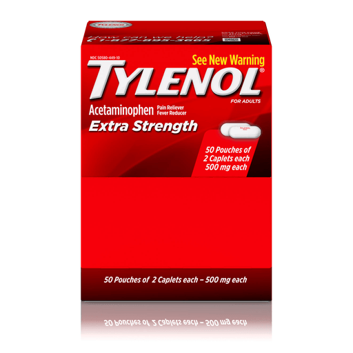 KENVUE TYLENOL CAPLETS & TABLETS - Extra-Strengh, Caplets, 100ct, 6/bx, 8bx/cs (Pricing Subject to Change without Prior Notification) | Quantity - 1x CS
