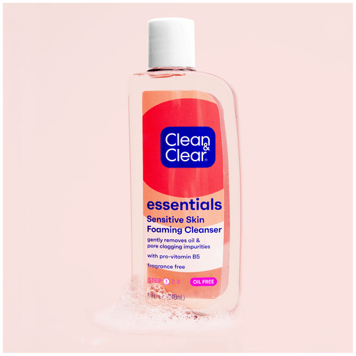 KENVUE CLEAN & CLEAR FACIAL CARE - Essentials Foaming Facial Cleanser, Oil Free, 8 fl oz, 6/bx, 4 bx/cs (Continental US+HI Only) (Pricing Subject to Change without Prior Notification) | Quantity - 1x CS