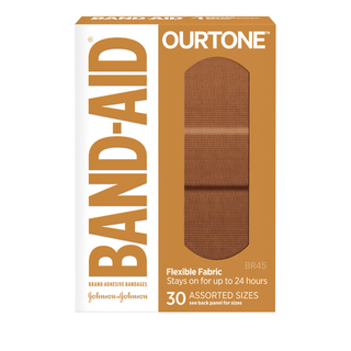 KENVUE BAND-AID OURTONE FABRIC BANDAGE - Band-Aid Ourtone BR45 Bandage, Assorted, 30ct, 6/bx, 4 bx/cs (Pricing Subject to Change without Prior Notification) | Quantity - 1x CS