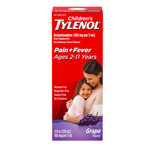 KENVUE CHILDREN'S TYLENOL - Childrens Tylenol, Grape Splash, 4 fl oz, 6/bx, 6 bx/cs (Pricing Subject to Change without Prior Notification) | Quantity - 1x CS