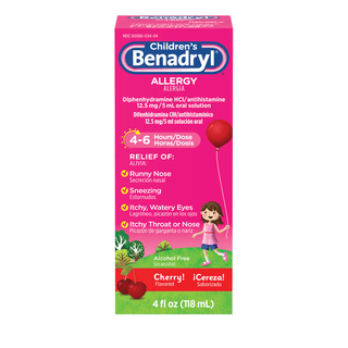 KENVUE BENADRYL ALLERGY PRODUCTS - Benadryl Allergy Liquid, Children, Bubble Gum, Dye-Free, 4 fl oz, 36/cs (Pricing Subject to Change without Prior Notification) | Quantity - 1x CS