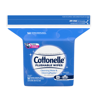 KIMBERLY-CLARK COTTONELLE MOIST WIPES - Cleansing Cloths, Flushable, Refill, 168/pk, 8pk/cs (Manufacturer Allocation) | Quantity - 1x CS