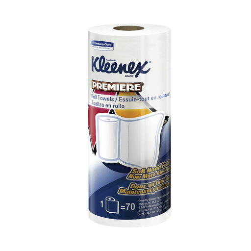 KIMBERLY-CLARK PERFORATED ROLL TOWELS - Kleenex Premiere Perforated Roll Towels, 1-Ply, 70 sheets/rl, 24 rl/cs (18 cs/plt) (Products cannot be sold on Amazon.com or any other 3rd party site) (US Only) | Quantity - 1x CS