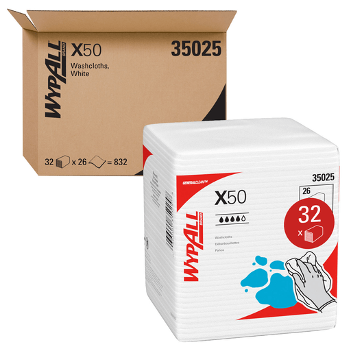 KIMBERLY-CLARK WYPALL WIPERS - WYPALL L30 Towels, 16.4" x 9.8", White, Pop-Up Box, 100 sheets/bx, 8 bx/cs  | Quantity - 1x CS