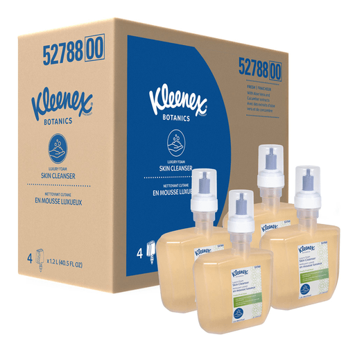 KIMBERLY-CLARK KLEENEX FOAM SKIN CLEANSERKleenex Botanics Luxury Foam Skin Cleanser, Clear, Fresh Scent, 1.2 L Bottle, 4/cs | Quantity - 1x CS