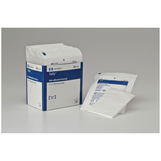 CARDINAL HEALTH TELFA OUCHLESS NON-ADHERENT DRESSINGS - Ouchless Non-Adherent Dressing, Sterile 1s in Peel-Back Package, 3" x 4", 100/bx, 24 bx/cs(Item on Manufacturer Backorder - Inventory Limited when Available) | Quantity - 1x CS