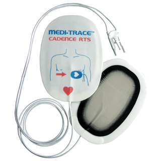 CARDINAL HEALTH MEDI-TRACE CADENCE DEFIBRILLATION ELECTRODES - Defibrillation Electrode, Physio-Control, Quik-Combo, Pediatric, 1 pr/pch, 5 pch/cs | Quantity - 1x CS