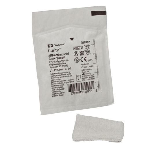 CARDINAL HEALTH CURITY AMD SPONGES - Sponges, 4" x 4", 12-Ply, Sterile 2s in Peel Back Package, 50/tray, 24 tray/cs (Continental US Only) (Manufacturer Backorder - Inventory Limited when Available) | Quantity - 1x CS