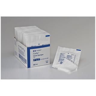 CARDINAL HEALTH CURITY GAUZE SPONGES - Sponges, 4" x 4", 12-Ply, Sterile 10s in Plastic Tray, 10/tray, 128 tray/cs (16 cs/plt) (Continental US Only) (Manufacturer Backorder - Inventory Limited when Available) | Quantity - 1x CS