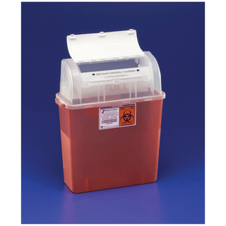 CARDINAL HEALTH GATORGUARD IN-PATIENT ROOM SHARPS CONTAINERS - Sharps Container, Translucent Red, 5 Qt, Junior, 14"H x 6"D x 13"W, 14/cs (15 cs/plt) (Continental US Only) | Quantity - 1x CS