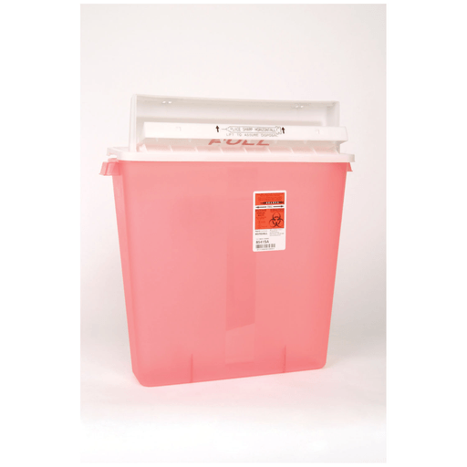 CARDINAL HEALTH SHARPSTAR IV SHARPS CONTAINER W/SHARPSTAR LID - Sharpstar, 4 Gal, Transparent Red, Counter Balanced Lid, 10/cs (Continental US Only) | Quantity - 1x CS