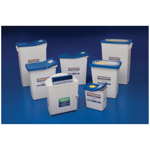 CARDINAL HEALTH PHARMASAFETY SHARPS DISPOSAL CONTAINERSWaste Disposal Container, 3 Gal Wall Enclosure, 17"H x 6"D x 14" W , 1/cs (45 cs/plt) | Quantity - 1x CS