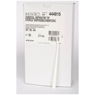 CARDINAL HEALTH MONOJECT 444 SURGICAL ASPIRATION TIP - Surgical Aspiration Tip, Sterile, Opaque White, 25/bx, 4 bx/cs (Continental US Only) (Item on Manufacturer Backorder - Inventory Limited when Available) | Quantity - 1x CS