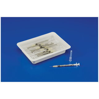 CARDINAL HEALTH MONOJECT ALLERGY TRAYS WITH ATTACHED NEEDLE - Allergy Tray, mL TB Syringe, 28 x ", 25/tray, 40 trays/cs (Continental US Only) (Item on Manufacturer Backorder - Inventory Limited when Available) | Quantity - 1x CS