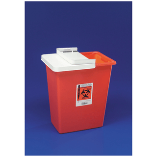 CARDINAL HEALTH LARGE VOLUME CONTAINERS - Container, 8 Gal Red, Hinged lid, 10/cs (18 cs/plt) (Continental US Only) | Quantity - 1x CS