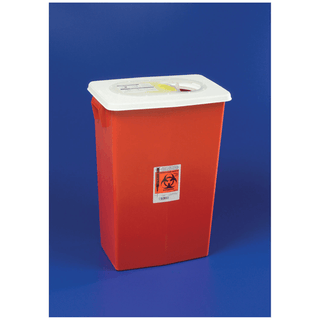 CARDINAL HEALTH LARGE VOLUME CONTAINERS - Container, 8 Gal Red, Hinged lid, 10/cs (18 cs/plt) (Continental US Only) | Quantity - 1x CS