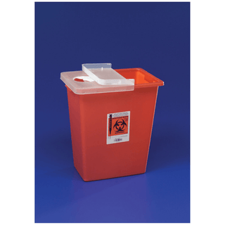 CARDINAL HEALTH LARGE VOLUME CONTAINERS - Container, 8 Gal Red, Hinged lid, 10/cs (18 cs/plt) (Continental US Only) | Quantity - 1x CS