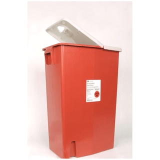 CARDINAL HEALTH LARGE VOLUME CONTAINERS - Container, 8 Gal Red, Hinged lid, 10/cs (18 cs/plt) (Continental US Only) | Quantity - 1x CS