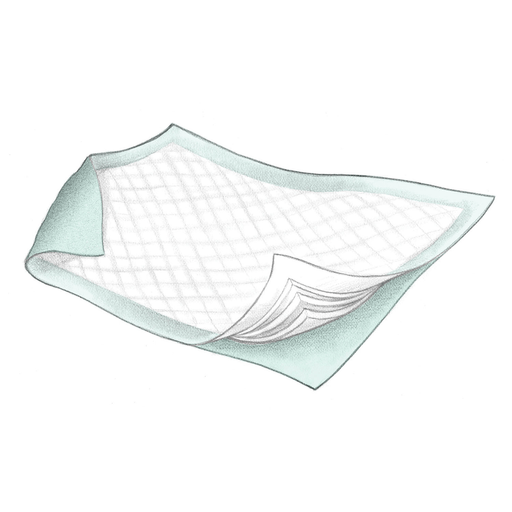CARDINAL HEALTH FLUFF & POLYMER UNDERPADS - Underpad, 30" x 30", Fluff/ Polymer, Green, 10/bg, 10 bg/cs (Continental US Only) | Quantity - 1x CS