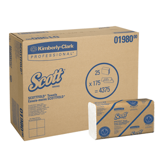 KIMBERLY-CLARK FOLDED TOWELS - Kleenex ScottFold Towels, 1-Ply, 120 sheets/pk, 25 pk/cs (24 cs/plt) (091451)  | Quantity - 1x CS