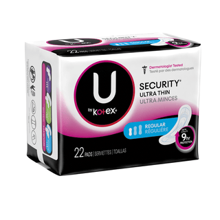 KIMBERLY-CLARK FEMININE CARE PRODUCTS - U by Kotex Security Panty Liner, Light Absorbency, Regular Length, Unscented, 64/pk, 8 pk/cs | Quantity - 1x CS