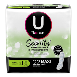 KIMBERLY-CLARK FEMININE CARE PRODUCTSU by Kotex Maxi Pads, Premium, Long, Super, 22/pk, 8 pk/cs | Quantity - 1x CS